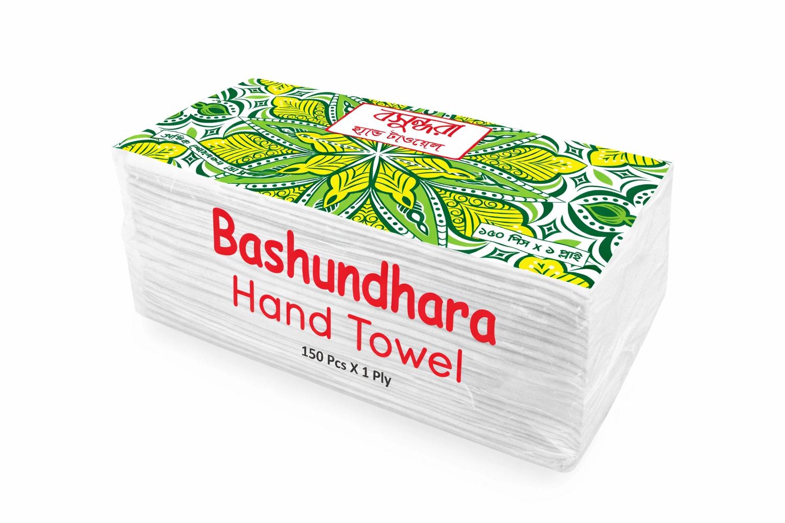 Bashundhara Hand Towel (White) - (150×1ply) Box